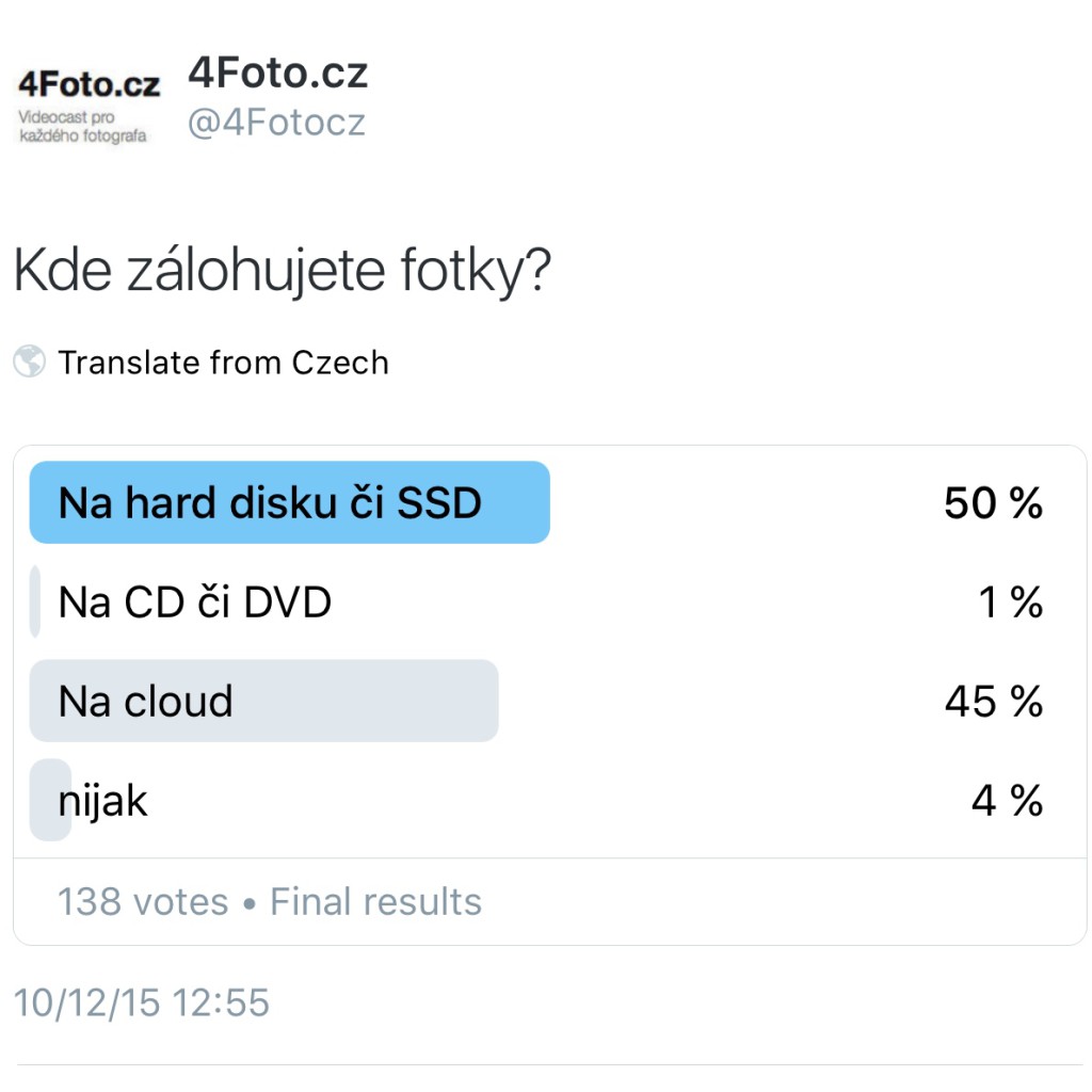 Kde zálohujeme fotky?